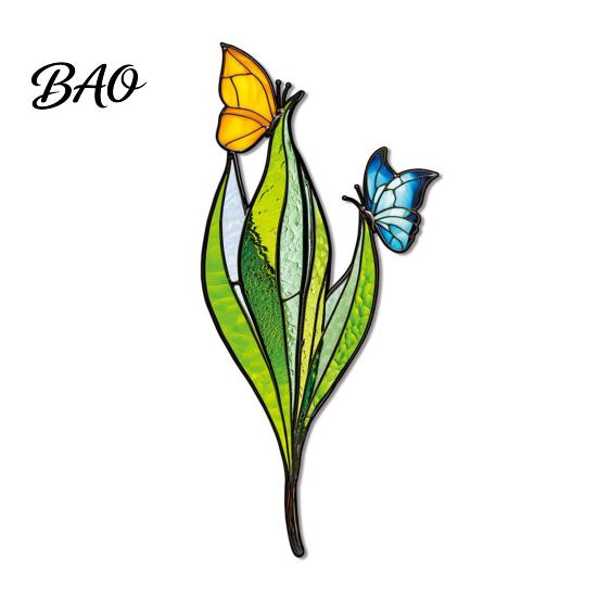 Colorful Yard Stakes Planter Insert Stake, Double-Sided, Flower Pot Decor Metal Garden Decorative Insect Animal Stake for Plant Pots Bed Decoration