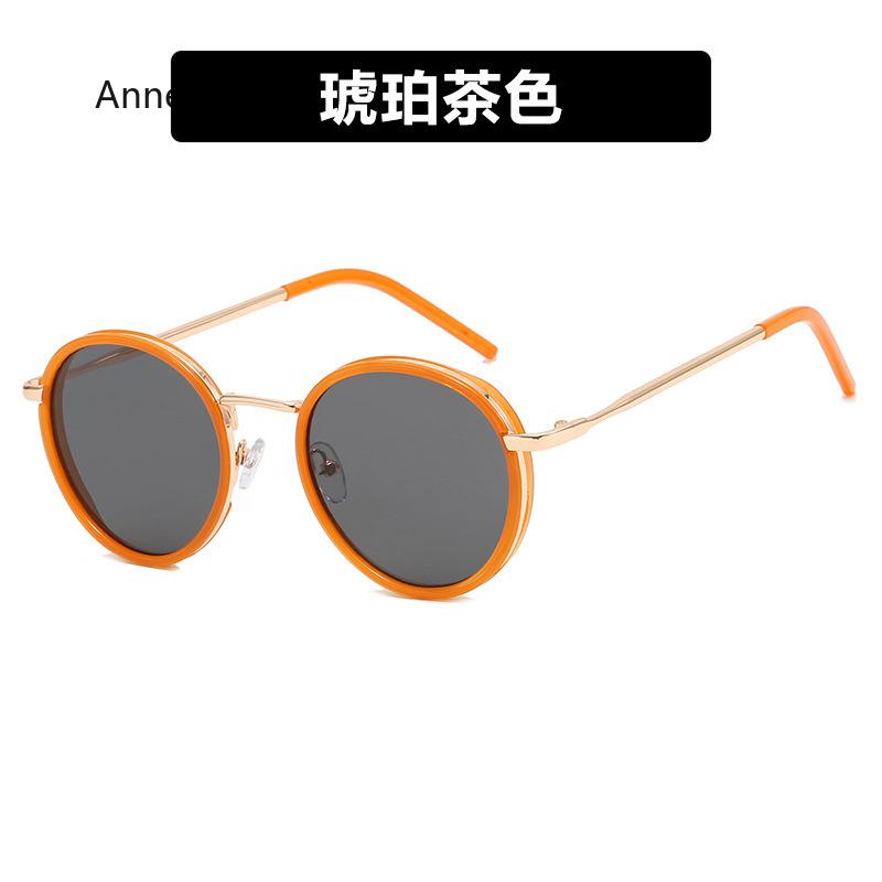 

New Trendy Sunglasses for Women Men Simple Metal Travel Outdoor UV400 Shades Sun Glasses Fashion Round Frame Eyewear Goggles