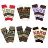 Teens Girl Colorful Christmas Gloves Decorative Oversleeves Women Accessories