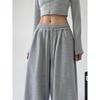 VIONA Y2K Harajuku Wide Leg Sweatpants Women Streetwear Baggy Oversize Gray Sports Pants High Waist Drawstring Casual Joggers Trousers
