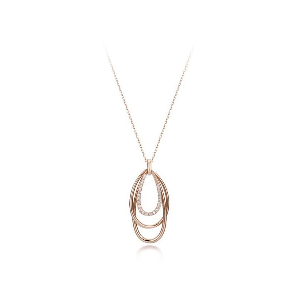 [LeShop] 14K Gold Plated Drop Necklace_LJ5232BRN