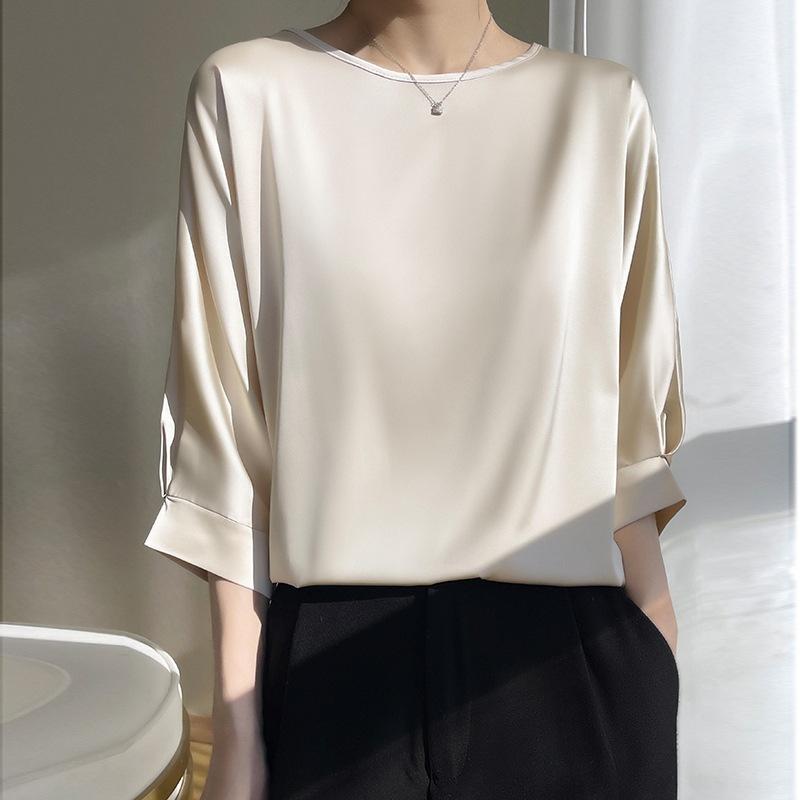 Women S Loose Fit Round Neck Short Sleeve T Shirt Plus Size Casual Top