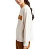 Timberland Cord-Sweatshirt mit besticktem Logo, Rundhalsausschnitt, Damen, Sweatshirt, Weiß-Sand, A23KM-BH7