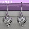 CHSHINE 925 Sterling Silver Geometric Zircon Earrings For Women Fashion Charm Jewelry