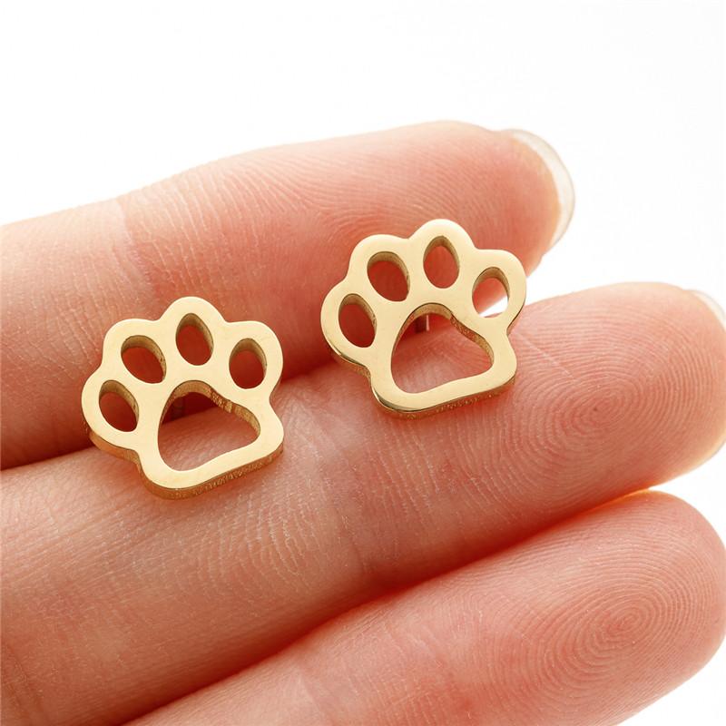 Stainless Steel Mini Stud Earrings Women Hedgehog Horse Rabbit Kitty Earings for Girls Vintage Tree of Life Ear Studs