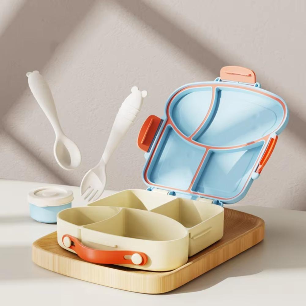 Handheld Lunch Box Toast Shape Salad Box Creative Food Container  Kids синий