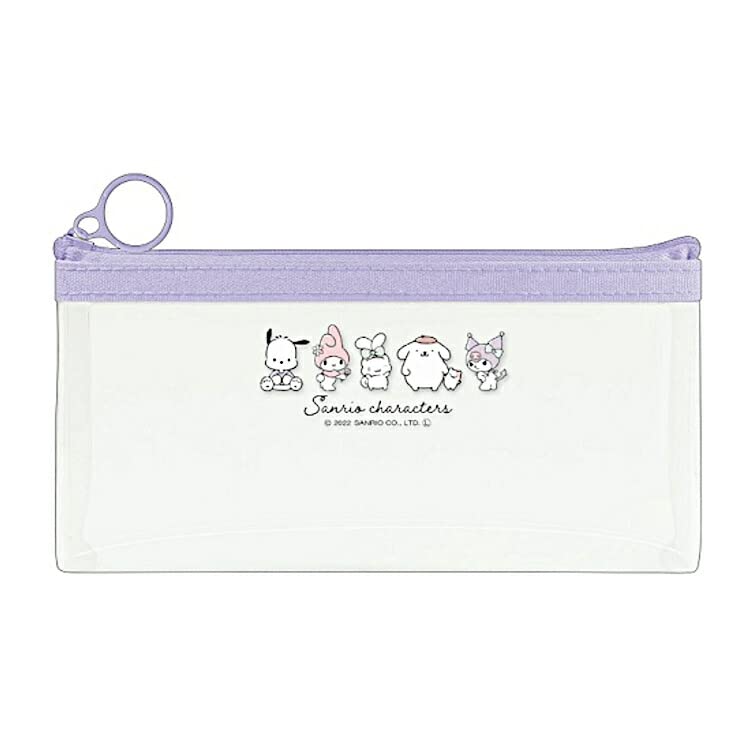 Kamio Japan Sanrio Characters Clear Flat Pencil Case [012959]