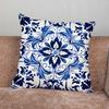Blue And White Print Pillow Case For Home Bedroom Car Office Decoration Living Room Sofa Cushion Cover Suitable