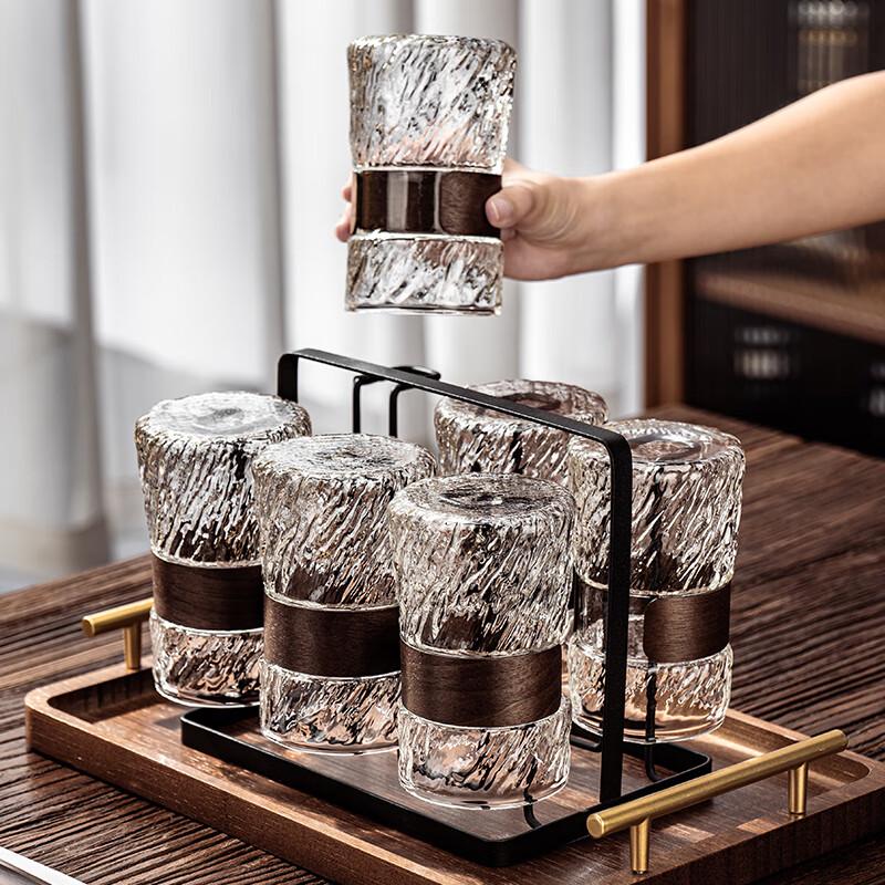 Embossed Glass Drinkware Set