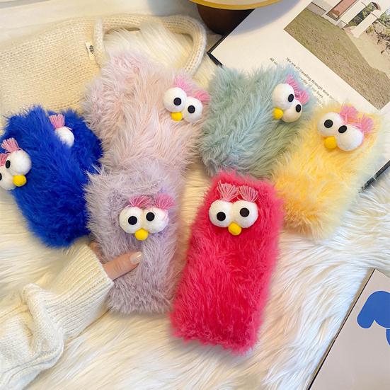 Funny Fuzzy Silly Socks for Women Fluffy Slipper Socks 3D Novelty Face Plush Socks