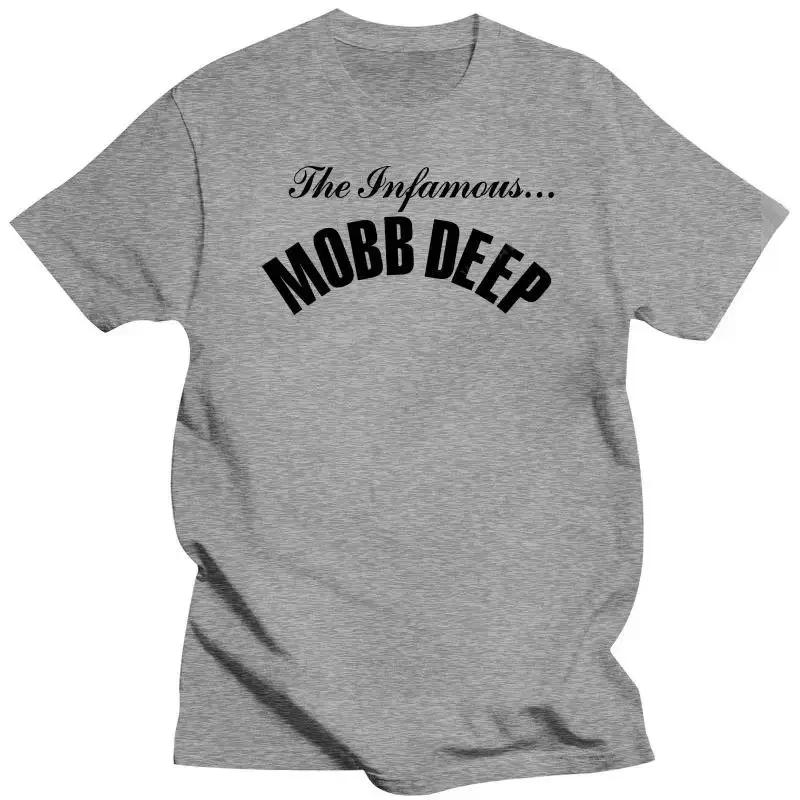 Pánské značkové módní tričko Letní trička Mobb Deep Pánské Infamous na červeném tričku Červené Unisex s krátkým rukávem Pánské ležérní tričko