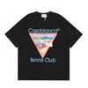 Grenzüberschreitend auf Lager exklusiv Casablanca Doppelgaze reine Baumwolle Unisex T-Shirt Hip-Hop lässig Kurzarm locker Rundhals