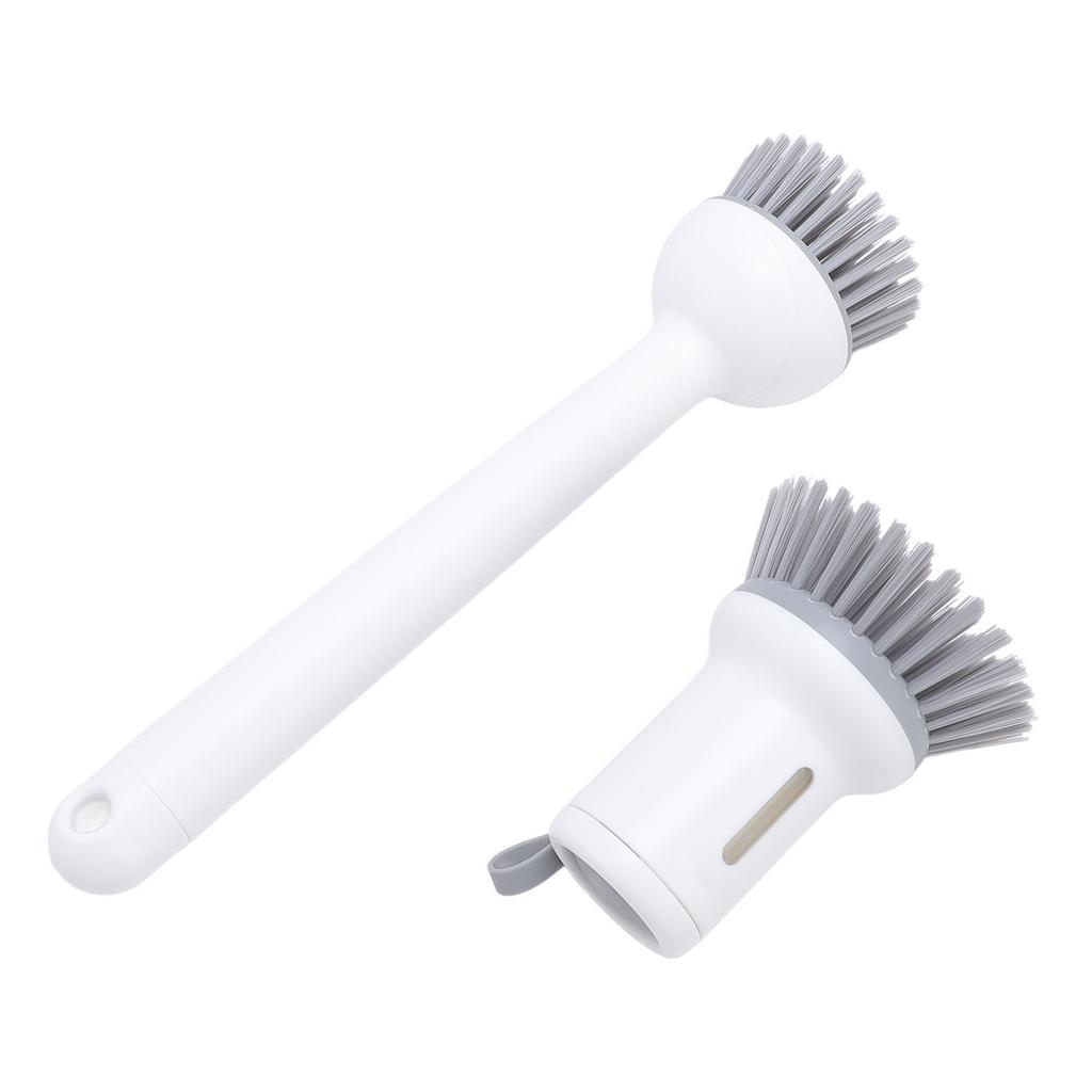 2 Pcs Soap Dispensing Dish Brush Long Handle and Palm Brushes Rotating Head Dish Scrub Brush for Kit