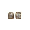 Square Classic Shell Stud Earrings Retro Elegance Light Luxury Temperament Versatile Niche Unique Texture Exquisite