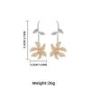 Exaggerated big  flower, leaf, full diamond, multi-layer pendant earrings, women's fashionable high-end earrings