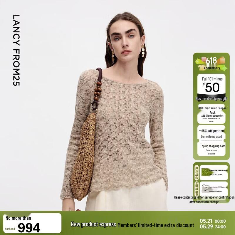 Women s Elegant Cutout Knit Top L