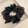 Beauty Jewelry At Will Mesh Lace Large Intestine Hair Band Fairy Sweet High Elastic Hair Rope Tied Flower