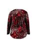 Elegant Plus Size Paisley V-Neck Button Top for Women