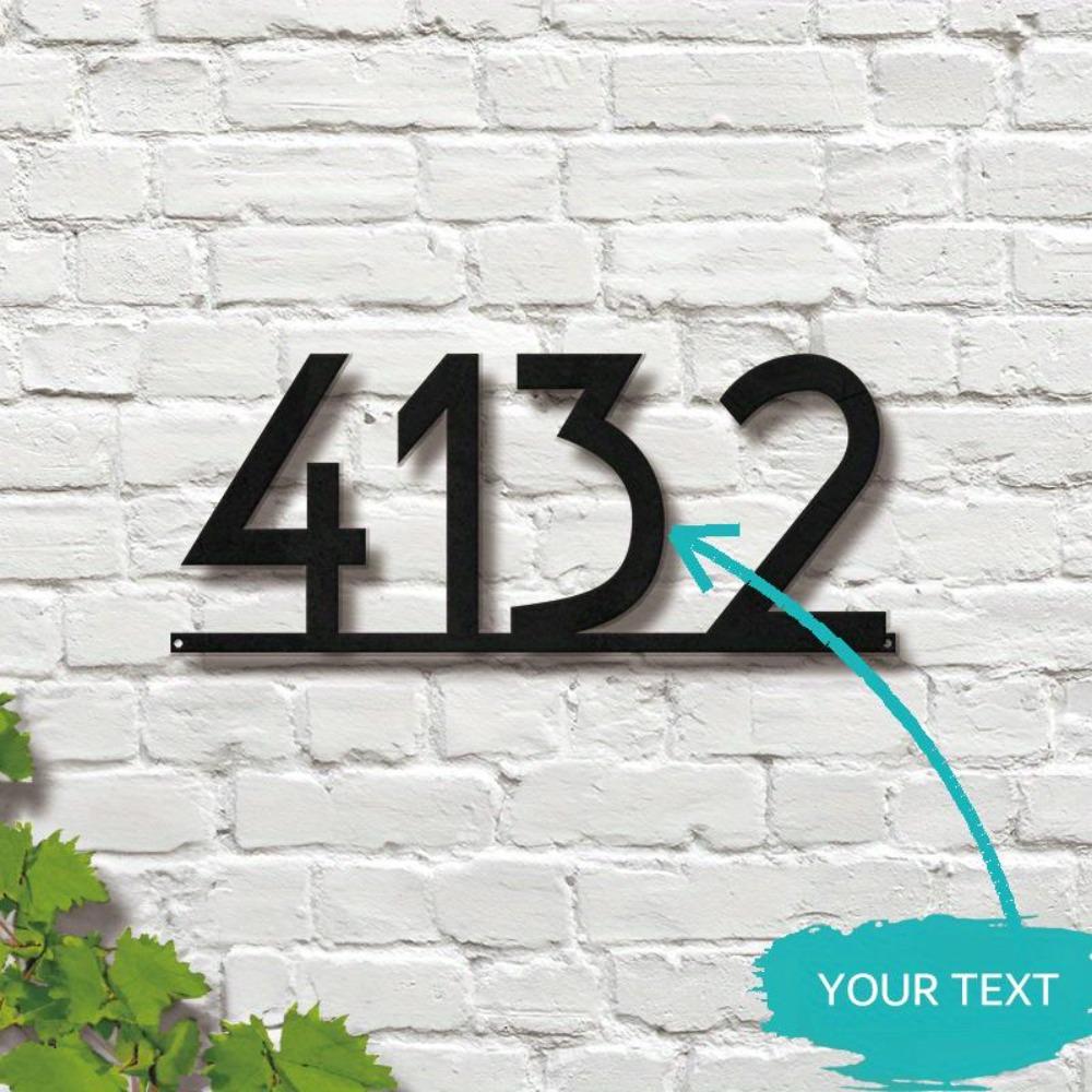 

Handmade Metal Wall Art Iron Painting Vintage Home Decor Door Sign Engraved House Number Plate Rustic Ornate Scroll Sculpture 12inch/30cm