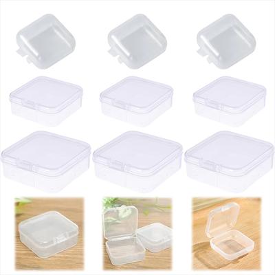 10 Stück Mini PP Aufbewahrungsbox Transparent Kunststoff Etui Behälter Quadratisch Rechteckig Verpackungsbox Für Schmuck Ausstellungsboxen TMZ
