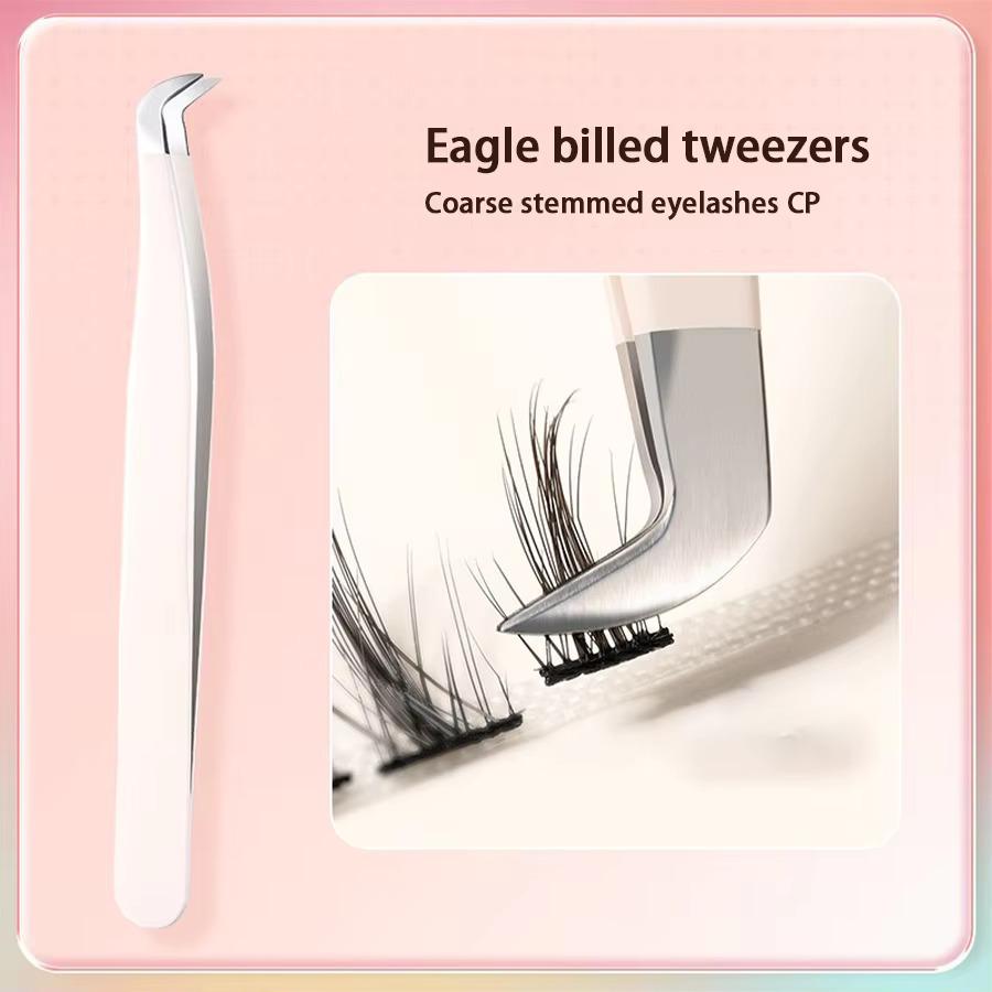 1 Pcs Eyelashes Tweezers Stainless Steel Superhard Tweezers High Precision Anti-static Tweezers for Eyelash Extensions