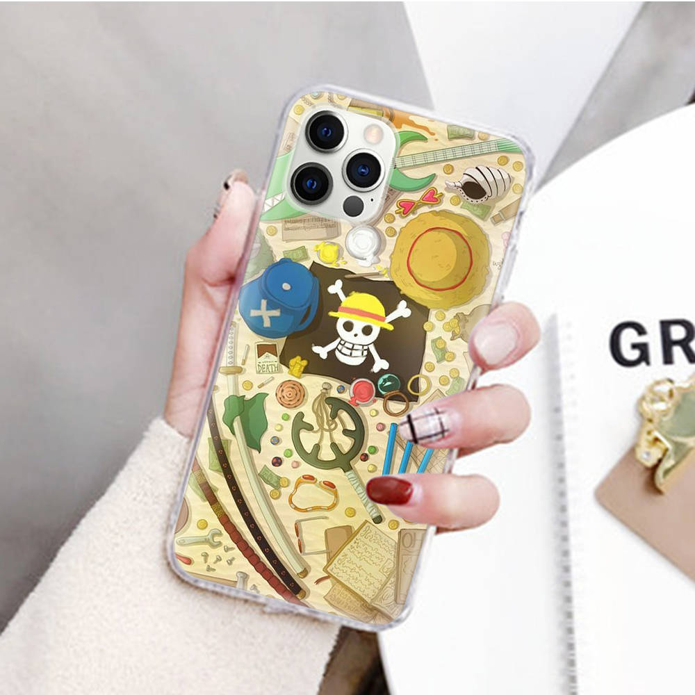 JW59 One Piece Anime Transparent Case for Samsung A04 A14 A23 M33 M53 Realme 10 9 C35 C55 VIVO Y02 X80 Infinix Hot 30 Note 11 Tecno Spark 8P Pro