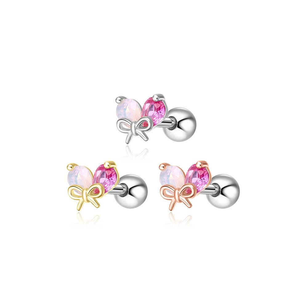 Dieuamour Ribbon Heart Surgical Piercing 3 Colors