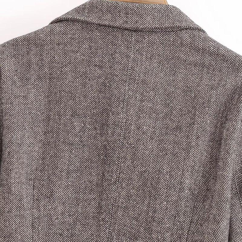 Kaslead New Arrival Women's Clothing Fashion Style Fashion Minimalist One Button Short Gray Suit Skirt Suit