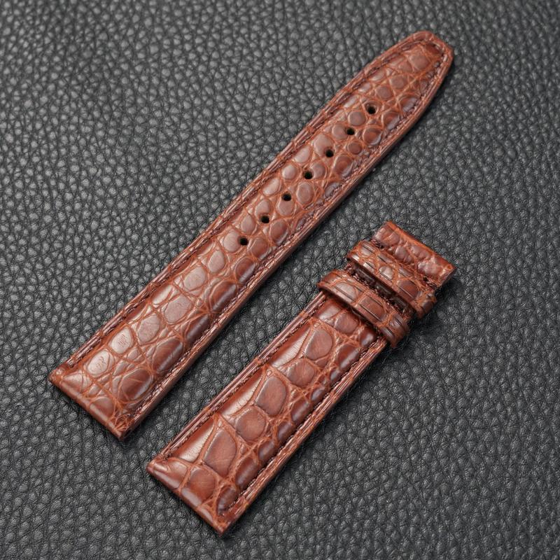 

21mm 22mm Crocodile leather strap For IWC Portugues Pilot Men s Bracelet Replacement Wrist Strap Brown Black Bracelet 22mm
