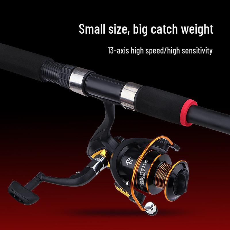 13-Bearing Metal Head Long Cast Spinning Reel for Sea and Rock Fishing