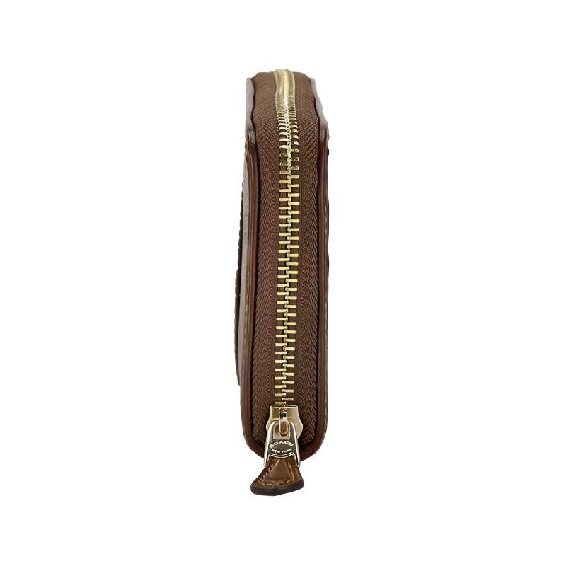 COACH Accordion Zip ogo PVC Wallet Women's Brown brown