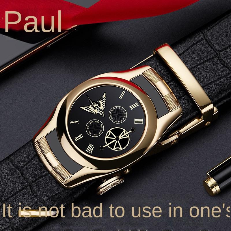 

Ремень Emperor, мужской ремень из натуральной кожи с автоматической пряжкой, молодежный корейский ремень, персонализированный мужской модный брючный ремень из чистой воловьей кожи