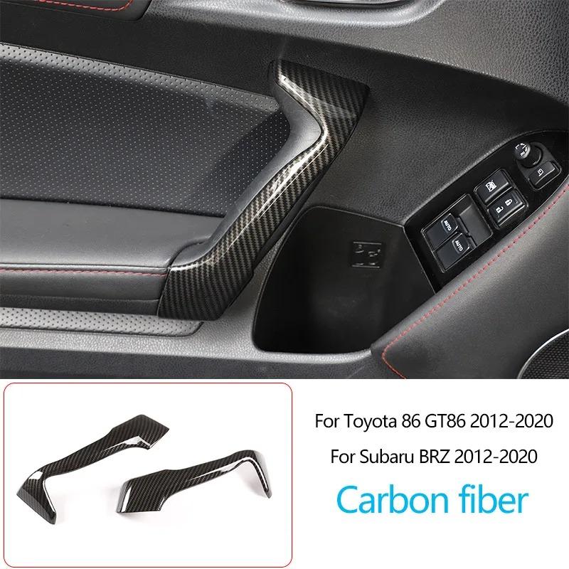 För Toyota 86/Subaru BRZ 2012-2020 ABS Kolfiber Interiörsats Instrumentbräda Mittkonsol Växelspakspanel Skydd Dekaler