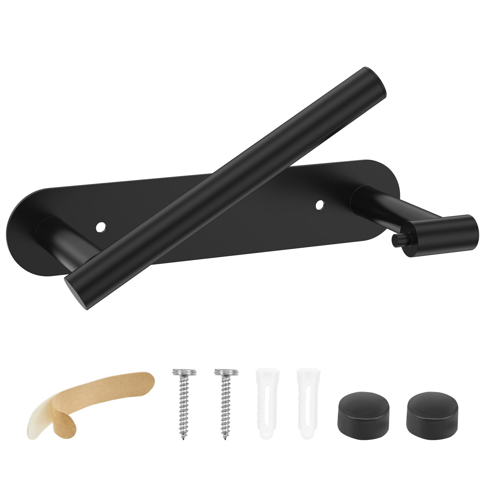 

Rotatable Stainless Steel Paper Holder Self Adhesive Wall-Mounted Toilet Roll Shelf for Home Kitchen Bathroom Accessories чорний