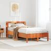 VidaXL Bed Frames Without Mattress Wax Brown 120x200cm Solid Pine Wood 3306152