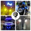 20W Motorcycle Fog Lights with Cut Line and White Squid LED Work High Long Shock with Set of 2 X-STYLE Rings, Lights, 12V/24V DC, Brightness,