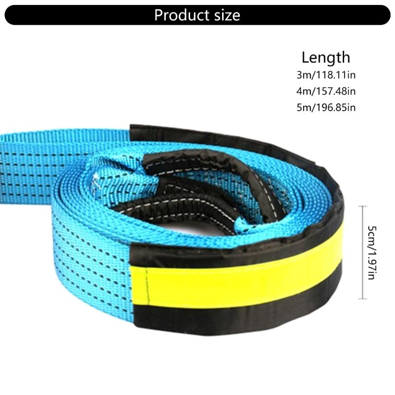High Tensile Car Towing Belt Safety Towing Strap Emergency Towing Rope High Visibility Towing Enhances Safety Features