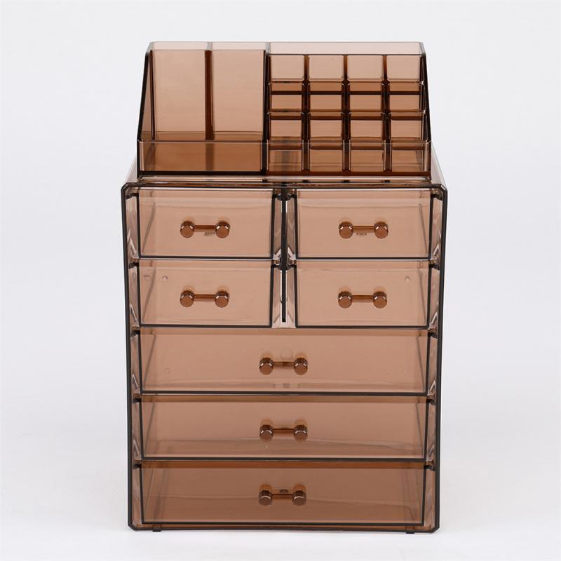 2pcs Cosmetics Storage Rack Shelf Multifunctional Large Capacity Space Saving Organizer With 7