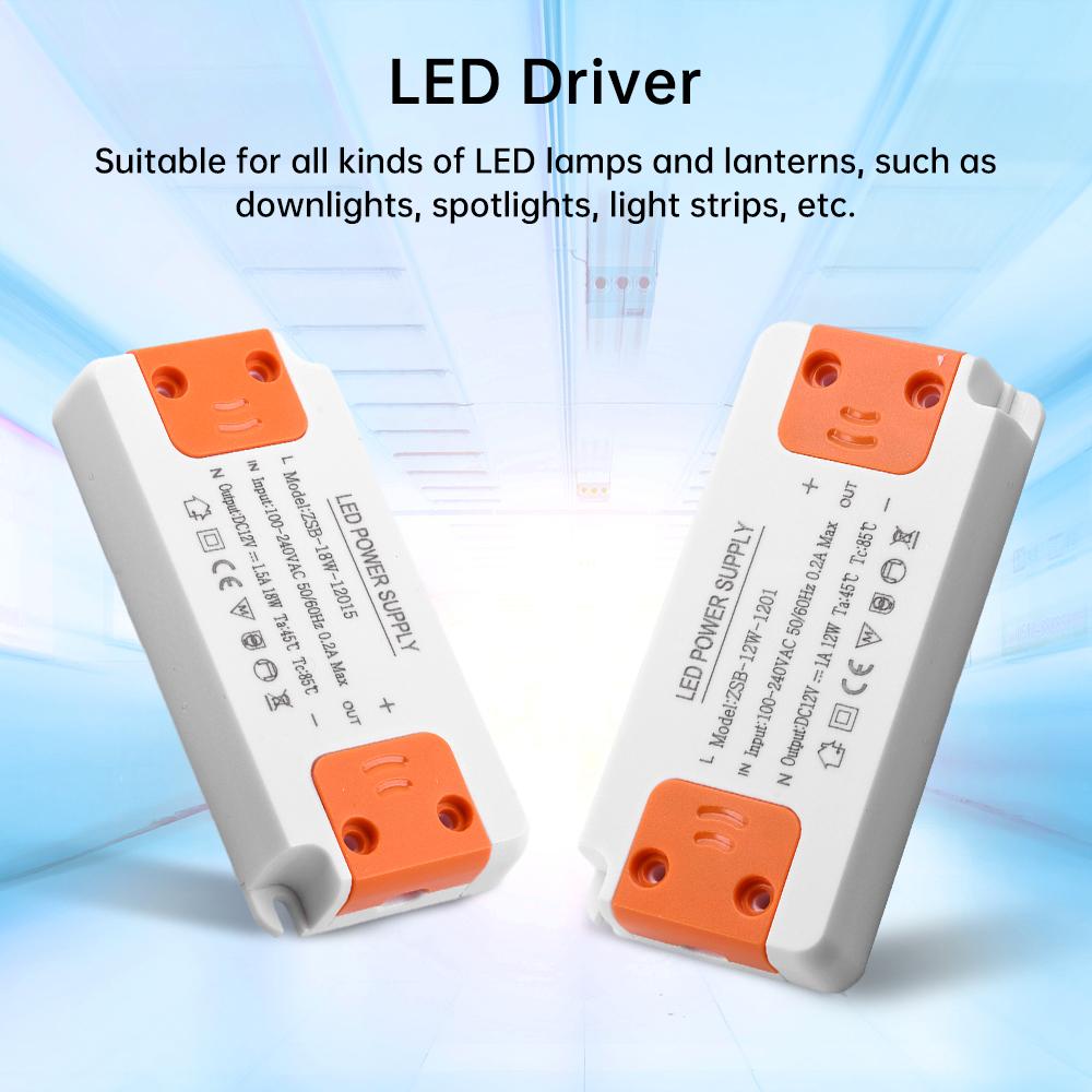 DC 12V Ultra Thin Lighting Transformer LED Constant Voltage Drive Power Supply 12W18W24W36W AC185-260V input