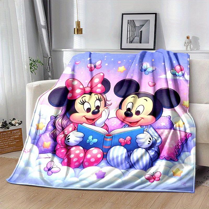 1pc Mickey Printing Blanket - Soft, All-Season Throw for Living Room, Bedroom,Personalized Gift with Adorable Cartoon Design