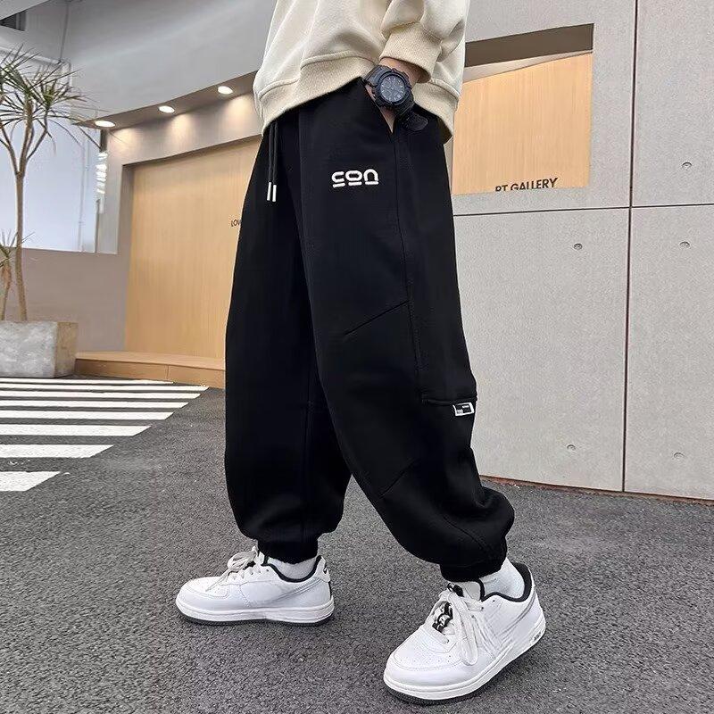 Boys' Trousers Spring and Autumn Sports Trousers Middle and Large Children Wick Trousers