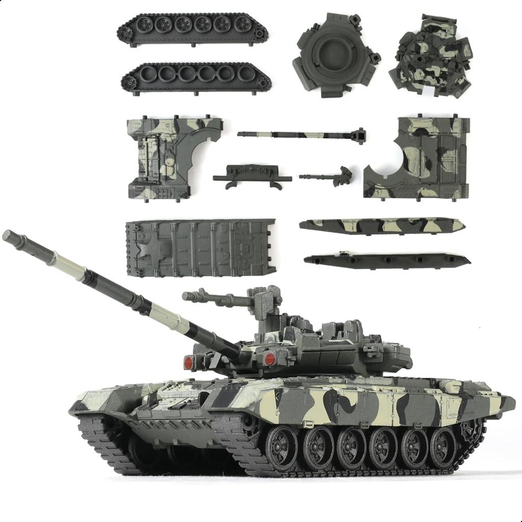 Simulation Tank Toy T-90 Fighter Tank Model Modern Military 1:48 Scale DIY Model ABS Plastic Assembly Ornament Gift
