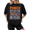 Women's Casual Printed T-Shirt Round Neck Pullover Short Sleeve Top