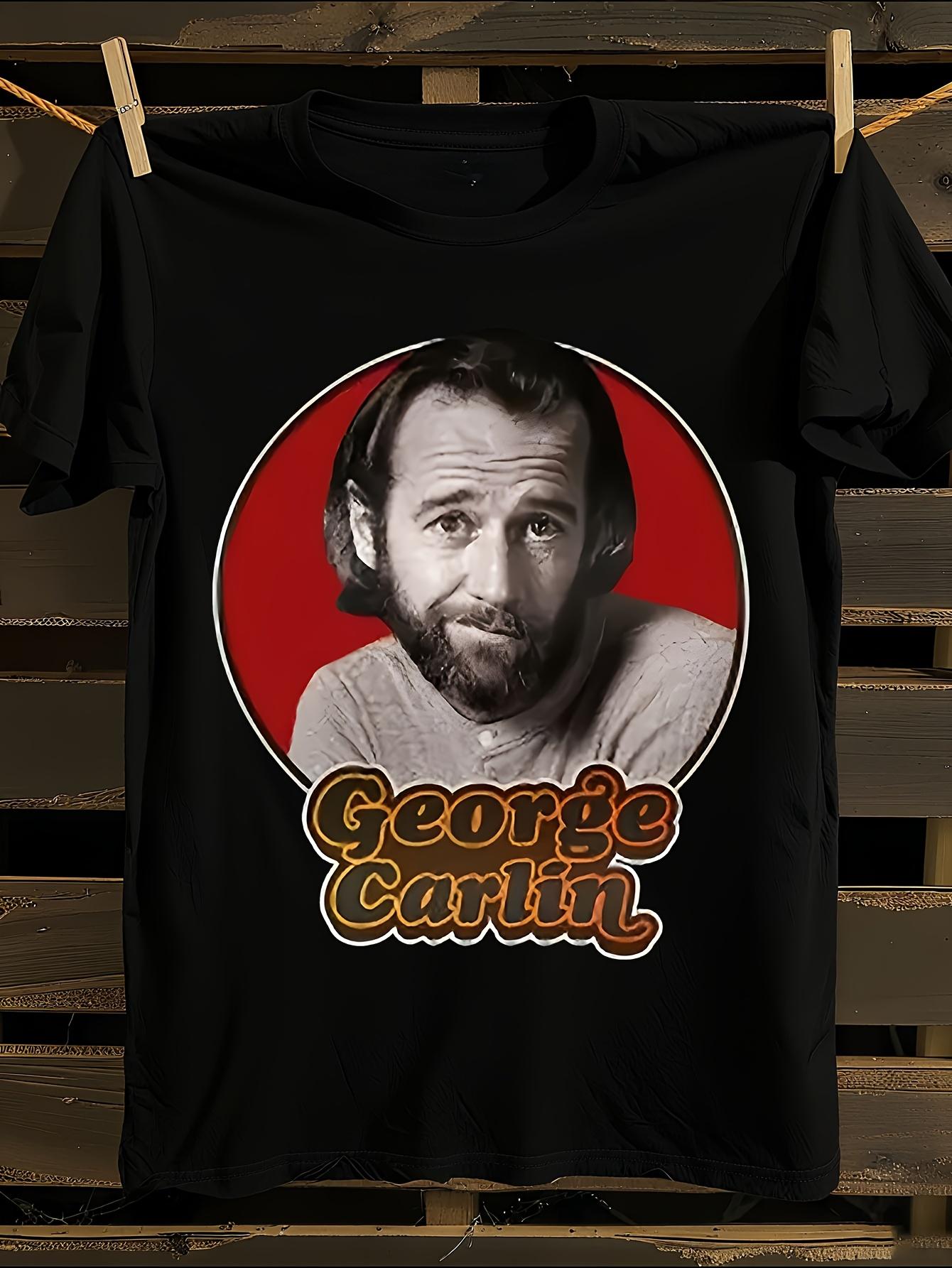 George Carlin Comedy Icon Signature Logo Name Print Tshirt S