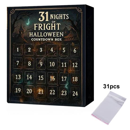 31 Nights of Fright Halloween Nedtellingskalender med Figurer 7/15/31 Dager Adventskalender Mini Skummel Dukke Samleobjekt Skrekkfigurer
