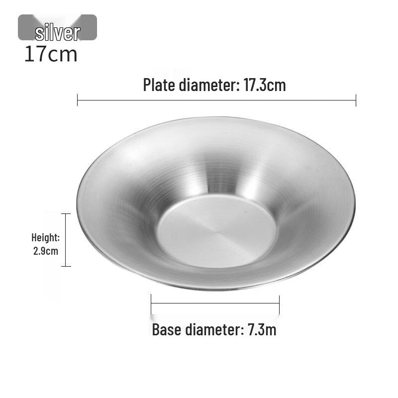 Korean Style 304 Stainless Steel Deep Round Plate