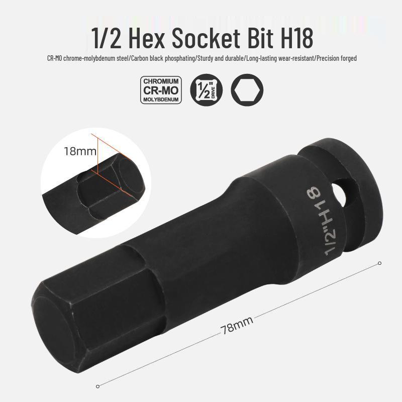1/2" Electric Hex Socket Wrench and Screwdriver Bit Set