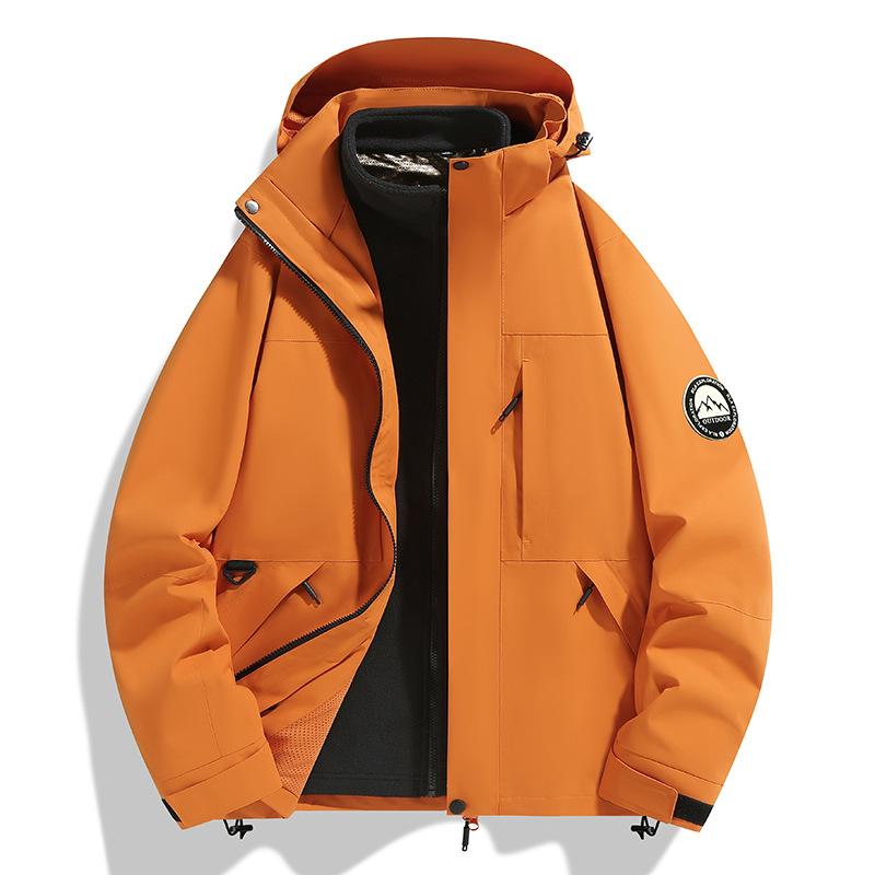 Direct sales autumn and winter outdoor jacket men and women three-in-one removable liner couple jacket group buying