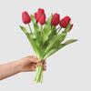 Artificial Tulip Flower 12" Real Touch Long Stem Fake Tulip Flower for Spring Easter