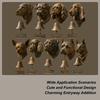 Welcome Dog Themed Doorbells Vintage Rustic Resin Animal-Themed Decorative Doorbells Wall Decoration Dog Door Bell Ring